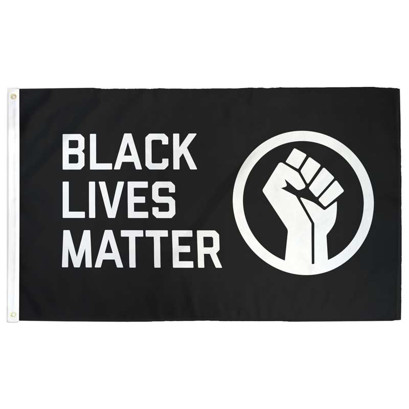 Black Lives Matter (BLM) + Fist Flag Flag La Vie Bien Black Lives Matter (BLM) + Fist Flag