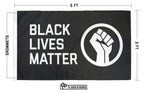 Black Lives Matter (BLM) + Fist Flag Flag La Vie Bien Black Lives Matter (BLM) + Fist Flag