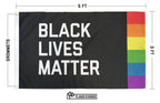 Black Lives Matter + Pride Flag Flag La Vie Bien Black Lives Matter + Pride Flag