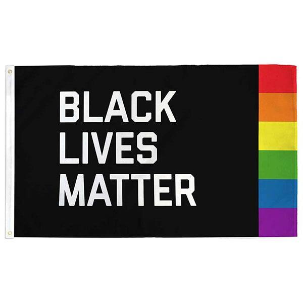 Black Lives Matter + Pride Flag Flag La Vie Bien Black Lives Matter + Pride Flag