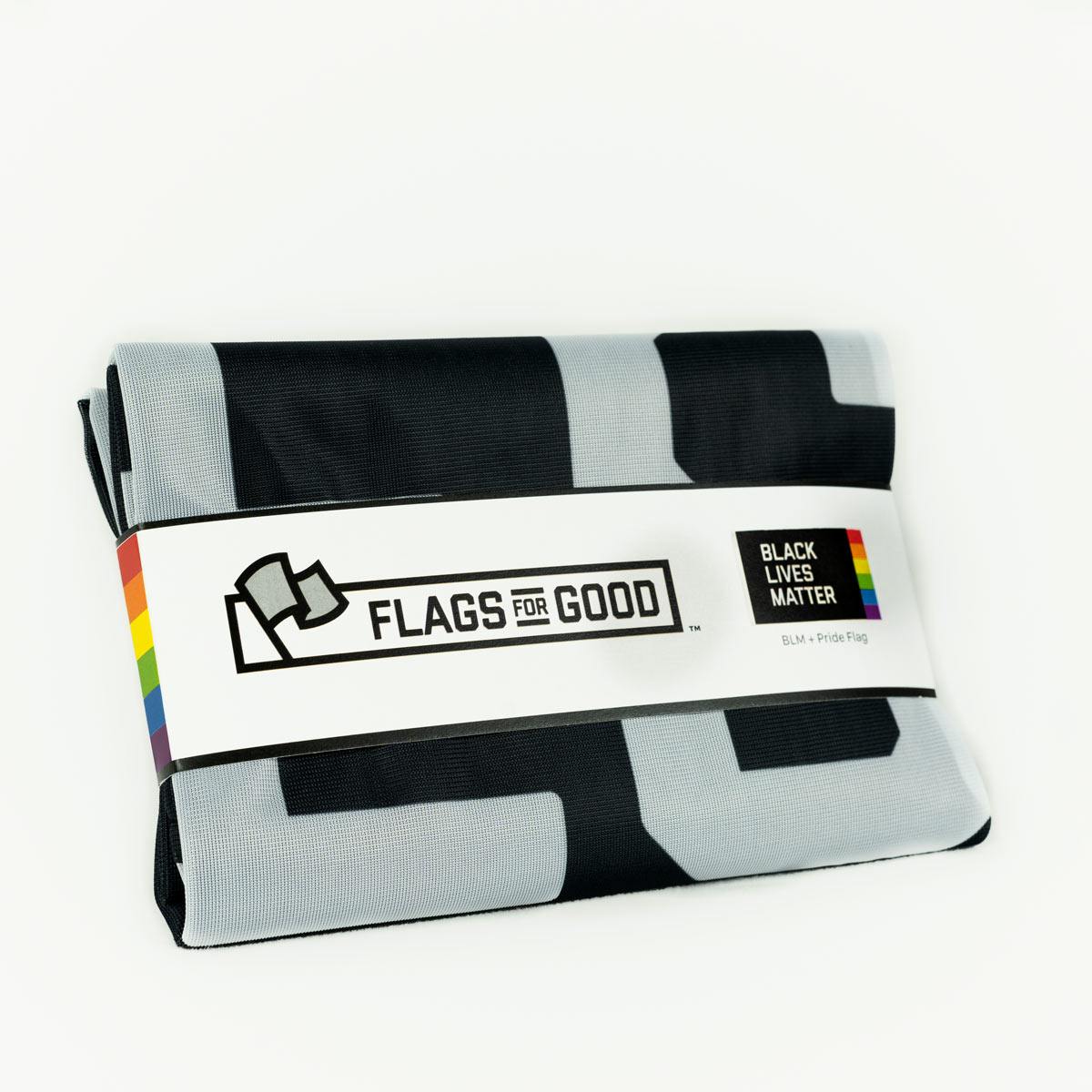 Black Lives Matter + Pride Flag Flag La Vie Bien Black Lives Matter + Pride Flag