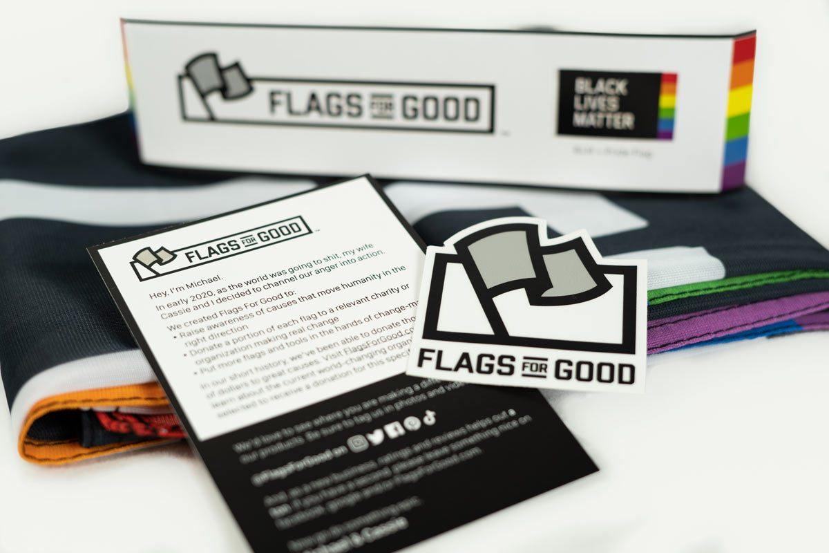 Black Lives Matter + Pride Flag Flag La Vie Bien Black Lives Matter + Pride Flag