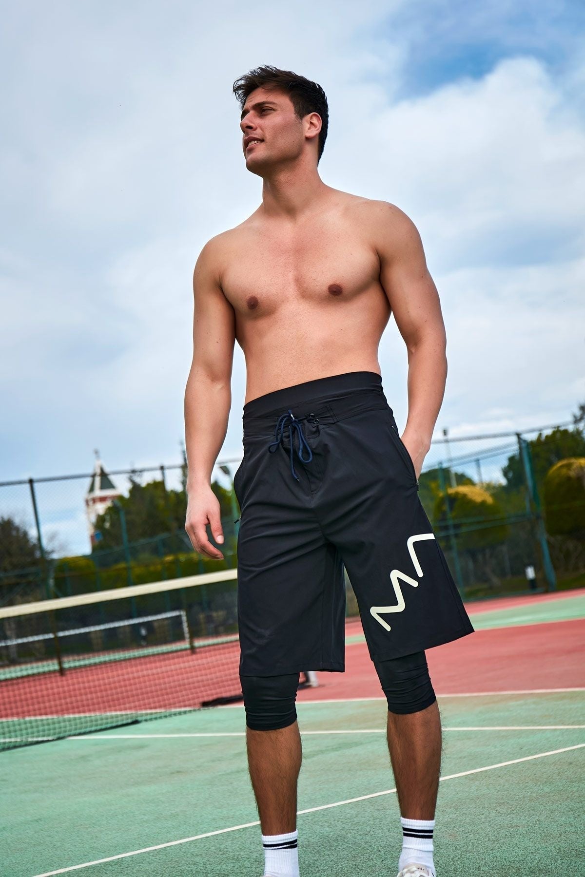 Black Men's Shorts S2405 Erkek Şort La Vie Bien Black Men's Shorts S2405