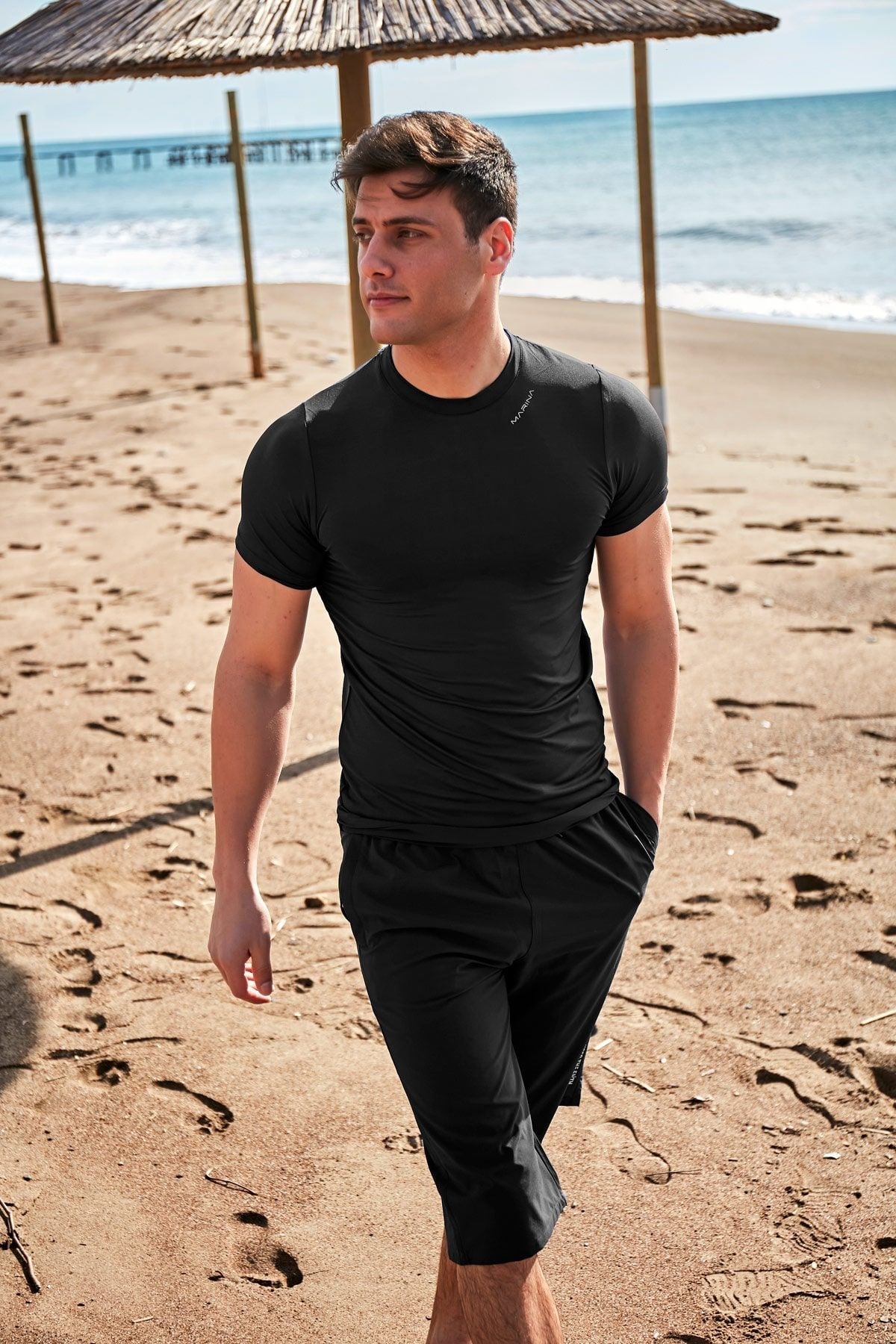 Black Men's Shorts S2407 Erkek Şort La Vie Bien Black Men's Shorts S2407