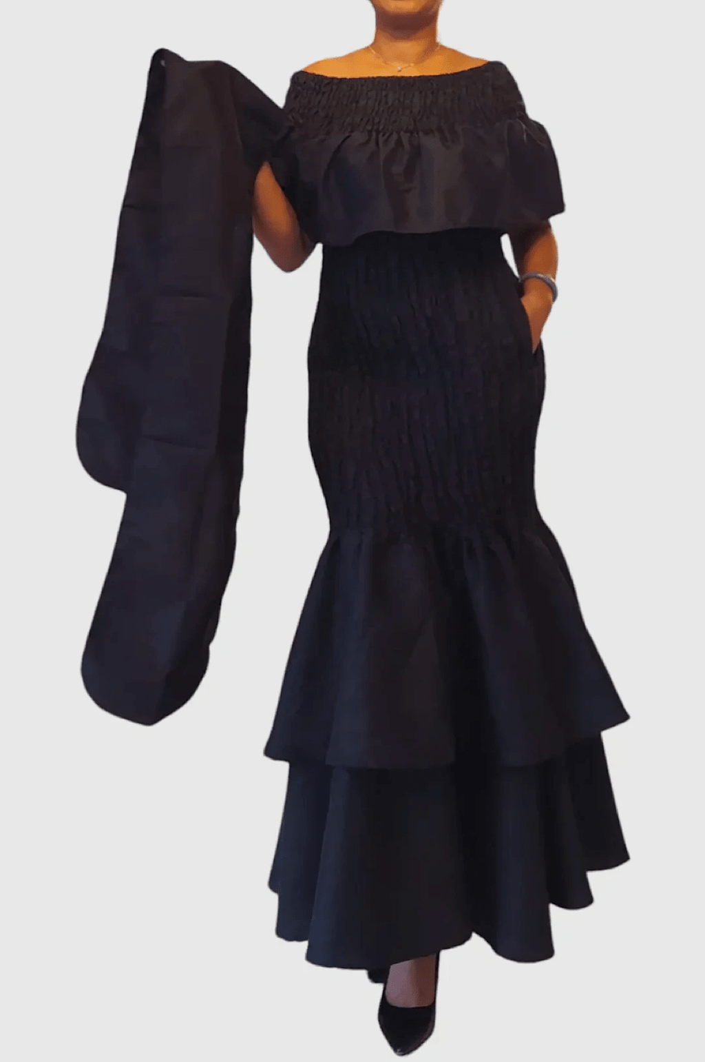 Black One Size Fits Most Mermaid Style Dress