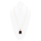 Black Onyx Mixed Metal Pendant Necklace by Barse Jewelry