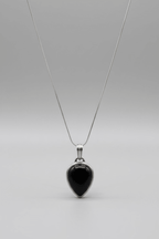 Black Onyx Teardrop Pendant – Silver Gemstone Statement Jewelry Necklace La Vie Bien Black Onyx Teardrop Pendant – Silver Gemstone Statement Jewelry
