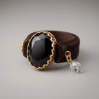 Black Oval Stone Ring La Vie Bien Black Oval Stone Ring