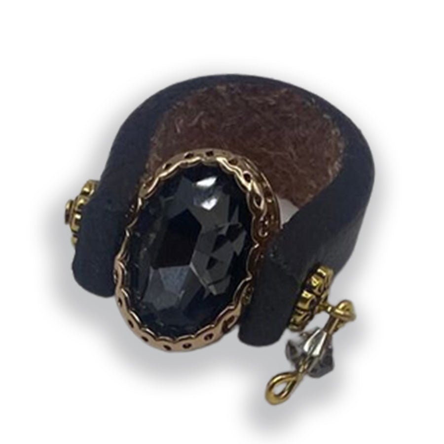 Black Oval Stone Ring La Vie Bien Black Oval Stone Ring