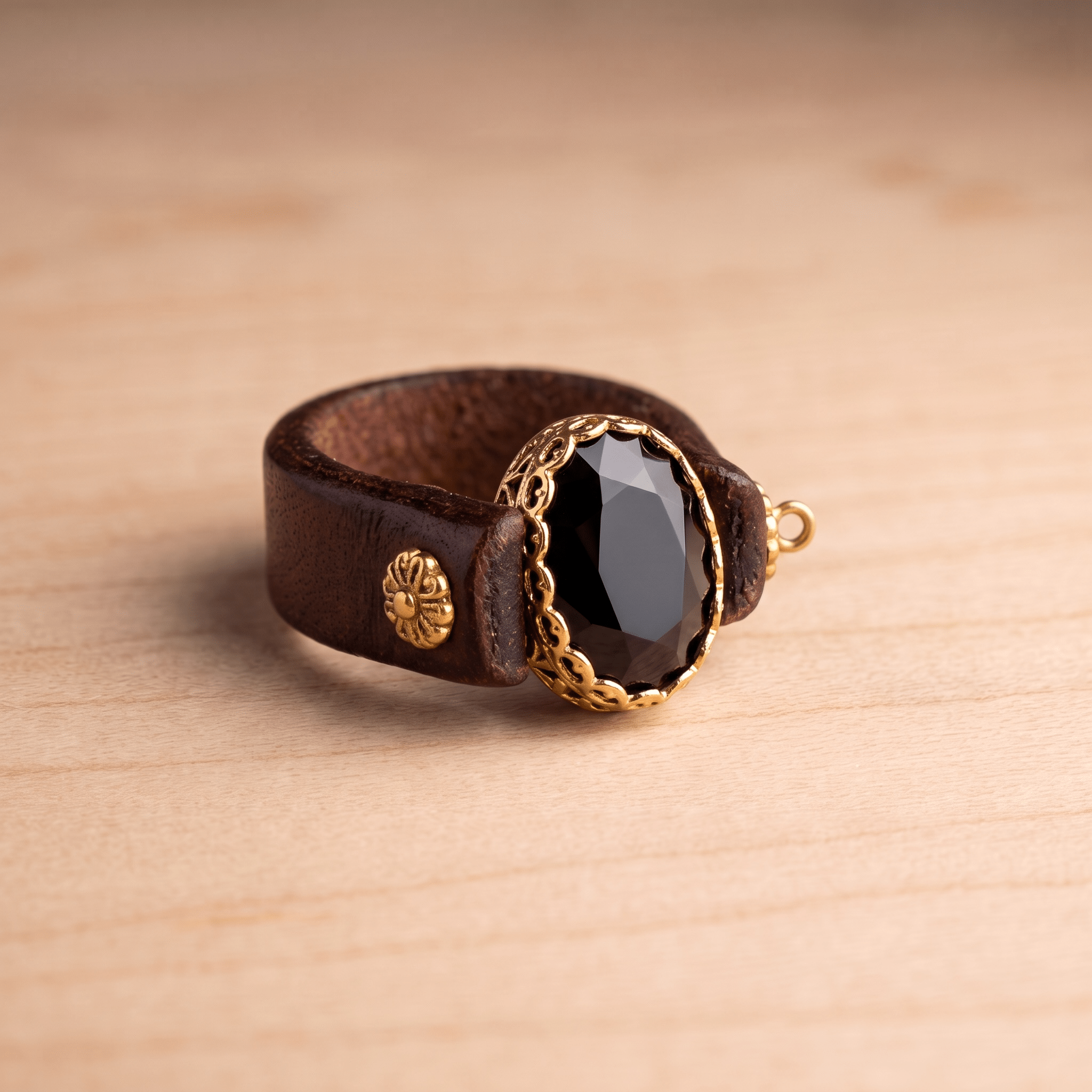 Black Oval Stone Ring La Vie Bien Black Oval Stone Ring