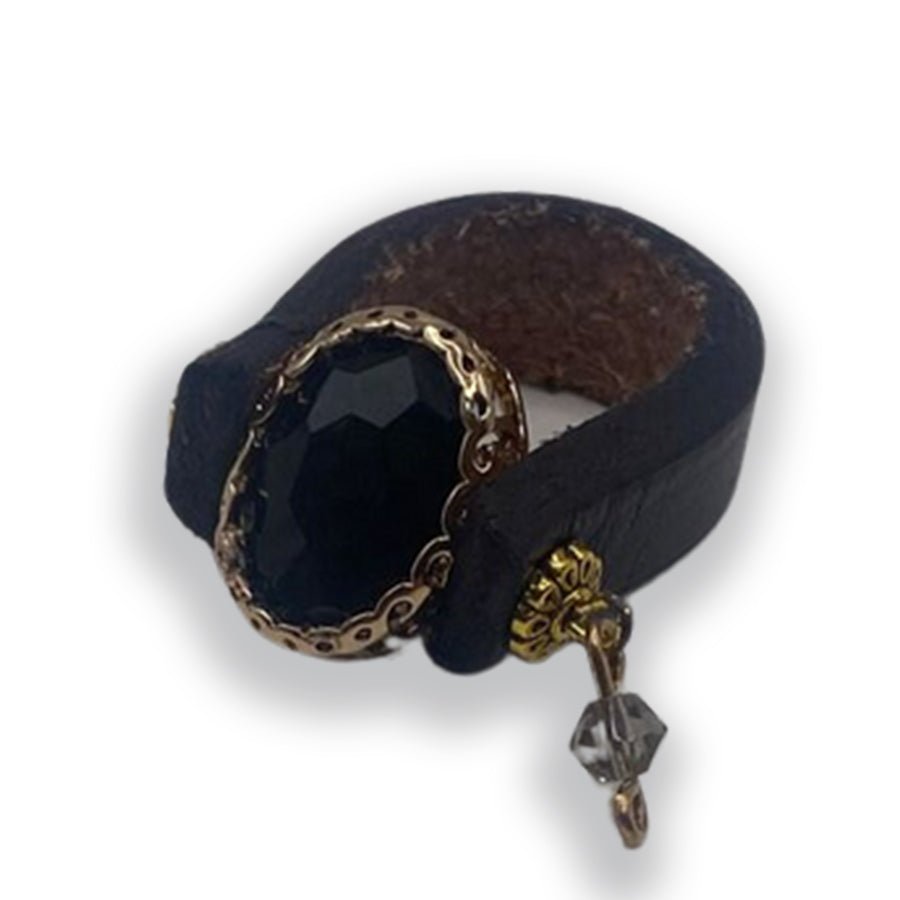 Black Oval Stone Ring La Vie Bien Black Oval Stone Ring