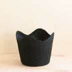 Black Scallop Basket - Handwoven Basket | LIKHÂ by LIKHÂ