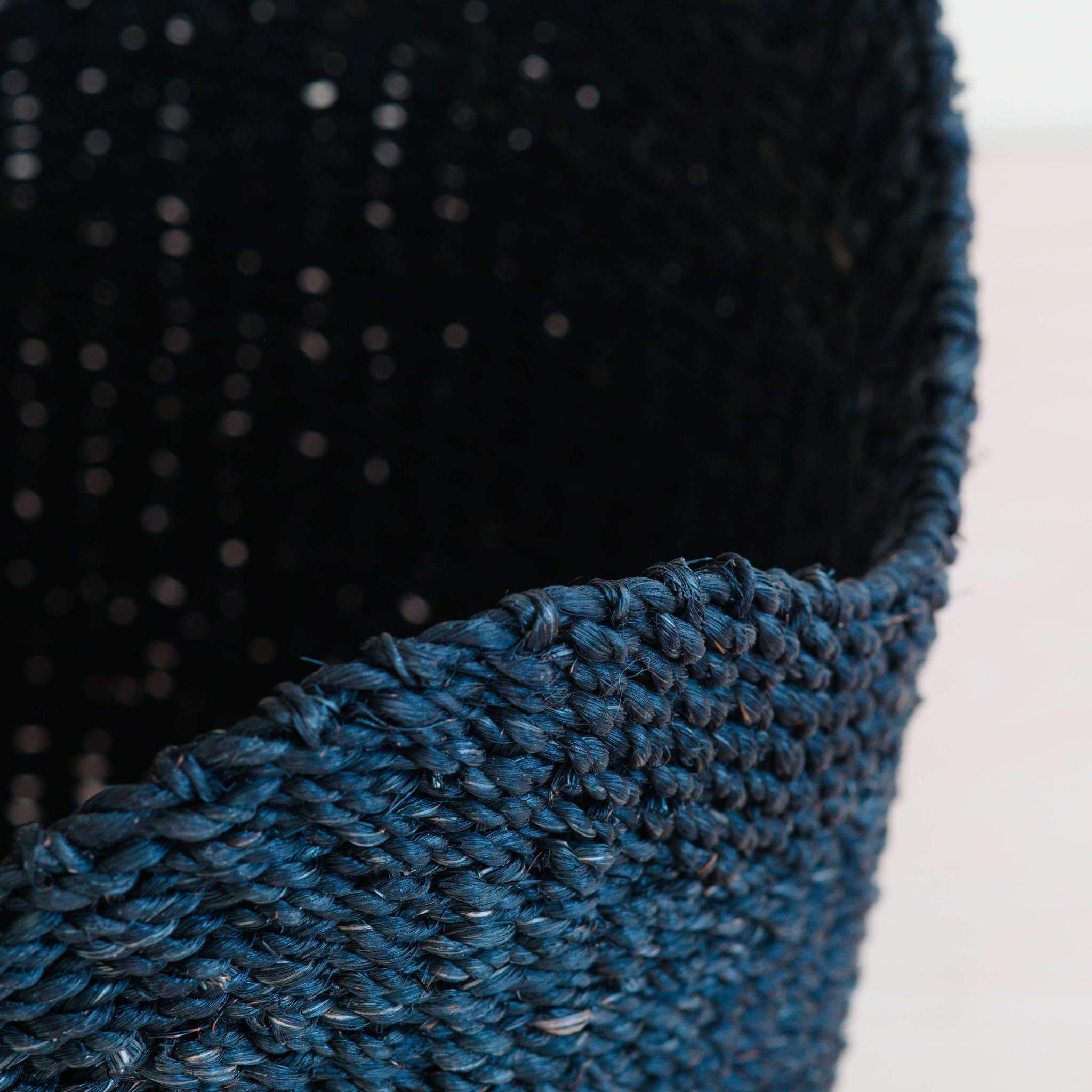 Black Scallop Basket - Handwoven Basket | LIKHÂ Baskets La Vie Bien Black Scallop Basket - Handwoven Basket | LIKHÂ