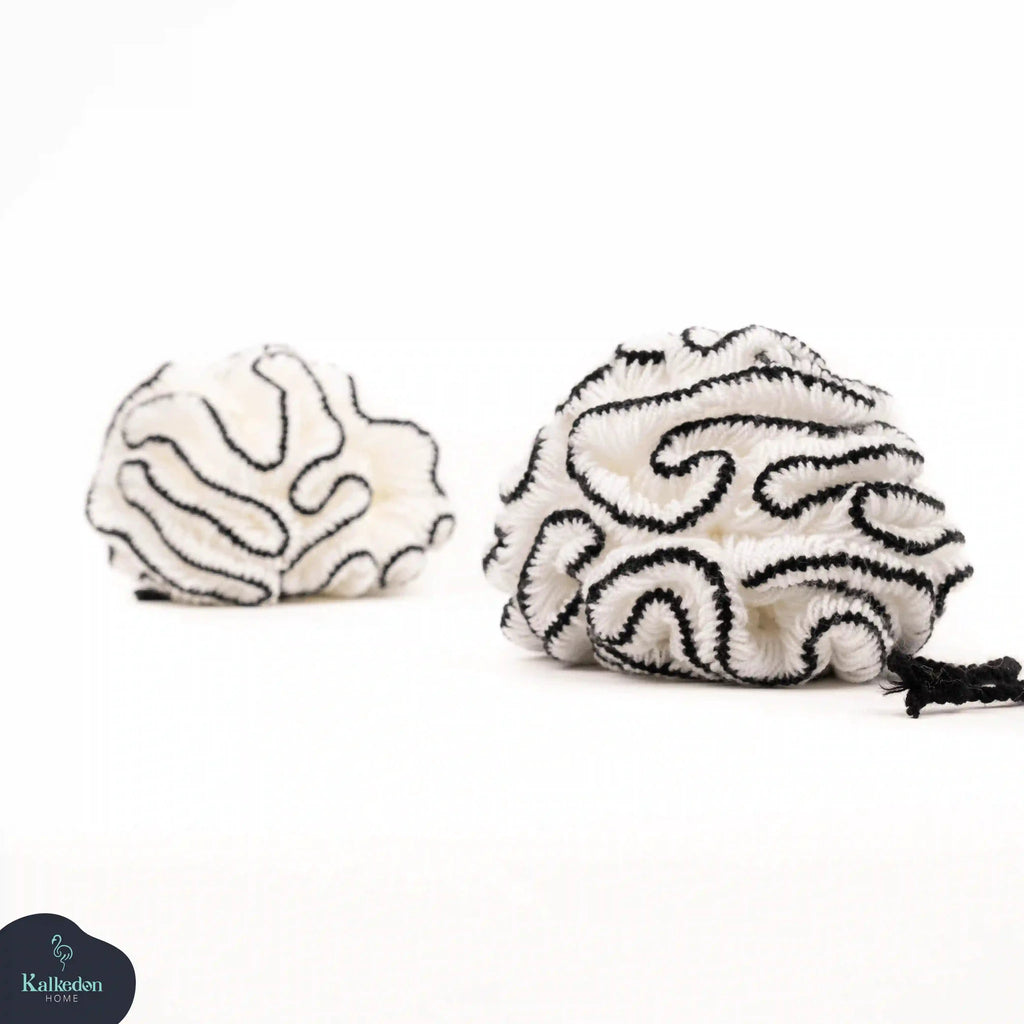 Organic Cotton Shower Pouf by Kalkedon Towels