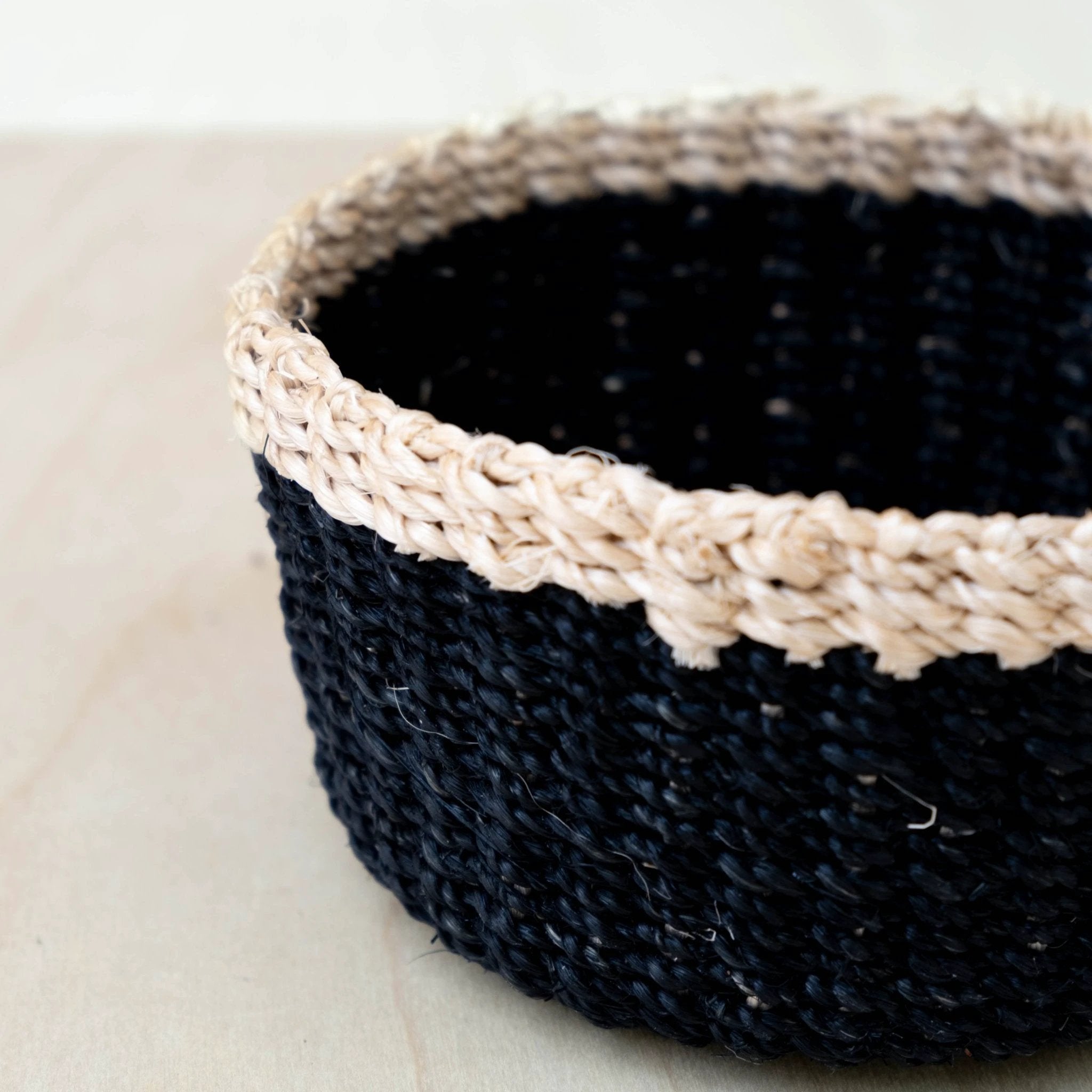 Black Small Round Tray - Mini Trinket Basket | LIKHÂ by LIKHÂ