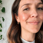 Black Star Chunky Huggie Hoop Earrings by Oh Clementine