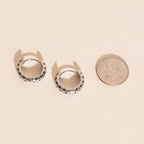 Black Star Chunky Huggie Hoop Earrings by Oh Clementine