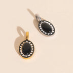 Black Stone Necklace Charm by Oh Clementine