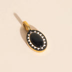 Black Stone Necklace Charm by Oh Clementine