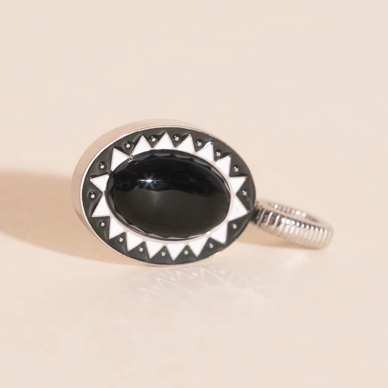 Black Stone Necklace Charm by Oh Clementine