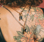 Black Stone Necklace Charm by Oh Clementine