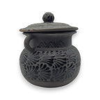 Black Talavera Bean Pot with Lid | Mexican Clay Frijolero Talavera Frijolero La Vie Bien Black Talavera Bean Pot with Lid | Mexican Clay Frijolero