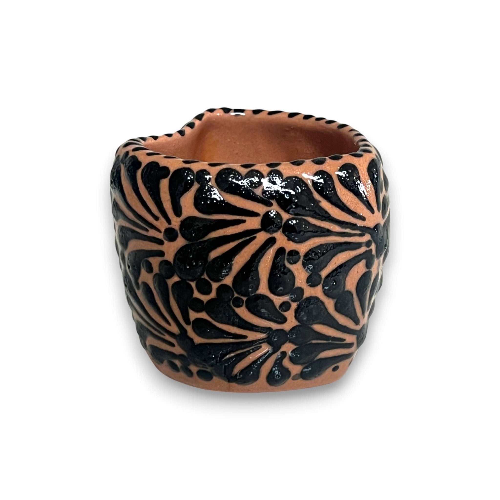 Black Talavera Heart Mug – Slightly Imperfect & Handmade Talavera Mug La Vie Bien Black Talavera Heart Mug – Slightly Imperfect & Handmade