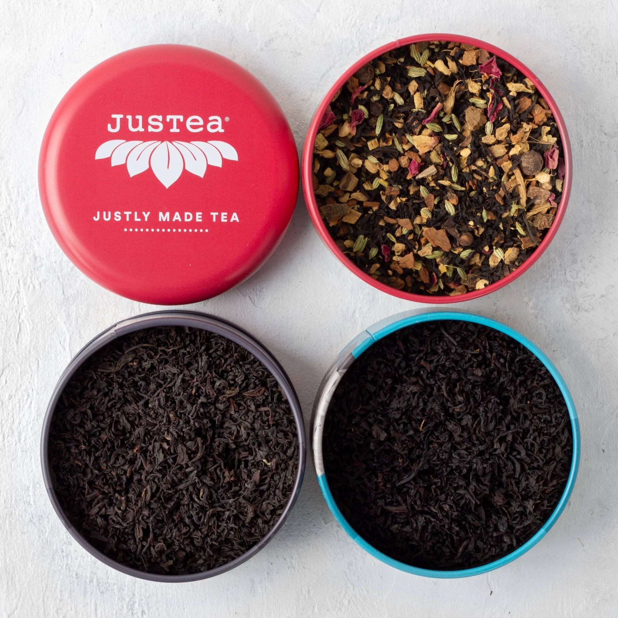 Black Tea Trio Tin & Spoon - Organic, Fair-Trade Tea Gift by Ethical Trade Co