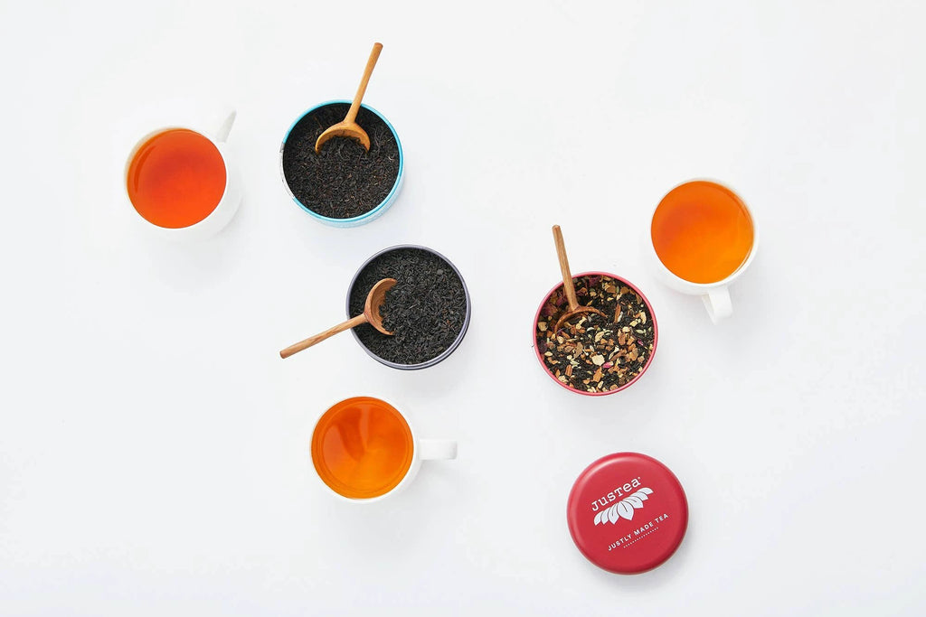 Black Tea Trio Tin & Spoon - Organic, Fair-Trade Tea Gift by Ethical Trade Co