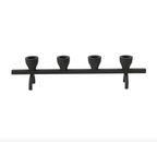 Black Textured Metal Taper Holder by White Cliff Studio