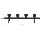 Black Textured Metal Taper Holder by White Cliff Studio