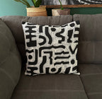 Black + White Bogo Marks Pillow Cover La Vie Bien Black + White Bogo Marks Pillow Cover