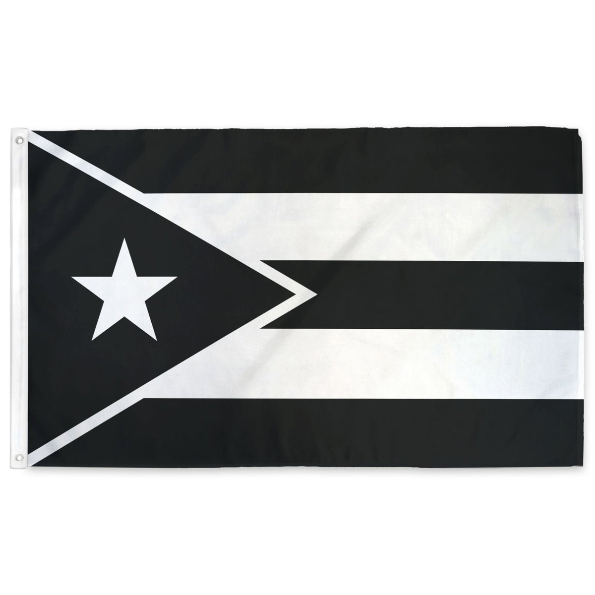 Black & White Puerto Rico Flag Flag La Vie Bien Black & White Puerto Rico Flag