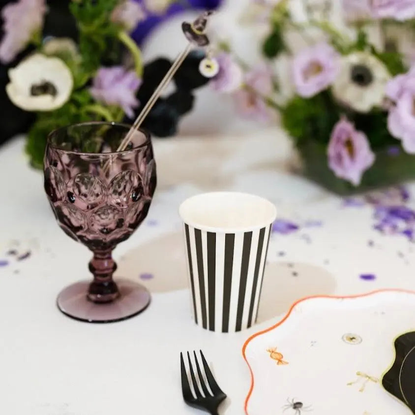 Black & White Striped Cup (12pcs)