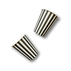 Black & White Striped Cup (12pcs)