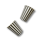 Black & White Striped Cup (12pcs) Cups La Vie Bien Black & White Striped Cup (12pcs)