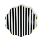 Black & White Striped Paper Party Plate (12pcs) 10.5 Inch Plate La Vie Bien Black & White Striped Paper Party Plate (12pcs)