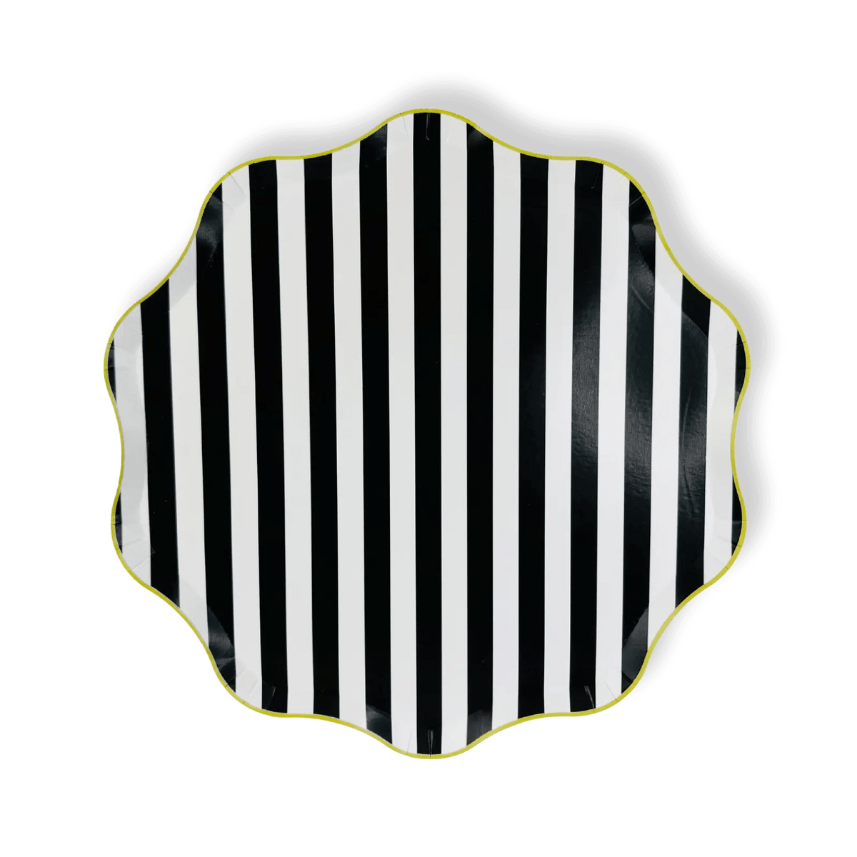 Black & White Striped Paper Party Plate (12pcs) 10.5 Inch Plate La Vie Bien Black & White Striped Paper Party Plate (12pcs)