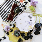 Black & White Striped Paper Party Plate (12pcs)