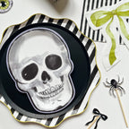 Black & White Striped Paper Party Plate (12pcs)