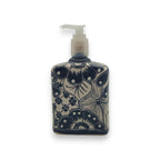 Black & White Talavera Soap Pump | Floral Ceramic Dispenser Talavera Soap Dispenser La Vie Bien Black & White Talavera Soap Pump | Floral Ceramic Dispenser