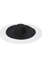 Black White Wide Brim Summer Hat