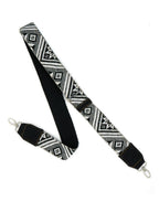 Black + White Woven Bag Strap by Fair Anita