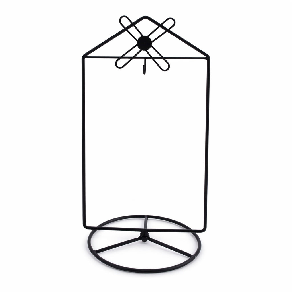 Black Windmill Roof House Hanging Photo Picture Frame and Metal Ornament Stand 10.15 Inches Ornament Stands La Vie Bien Black Windmill Roof House Hanging Photo Picture Frame and Metal Ornament Stand 10.15 Inches