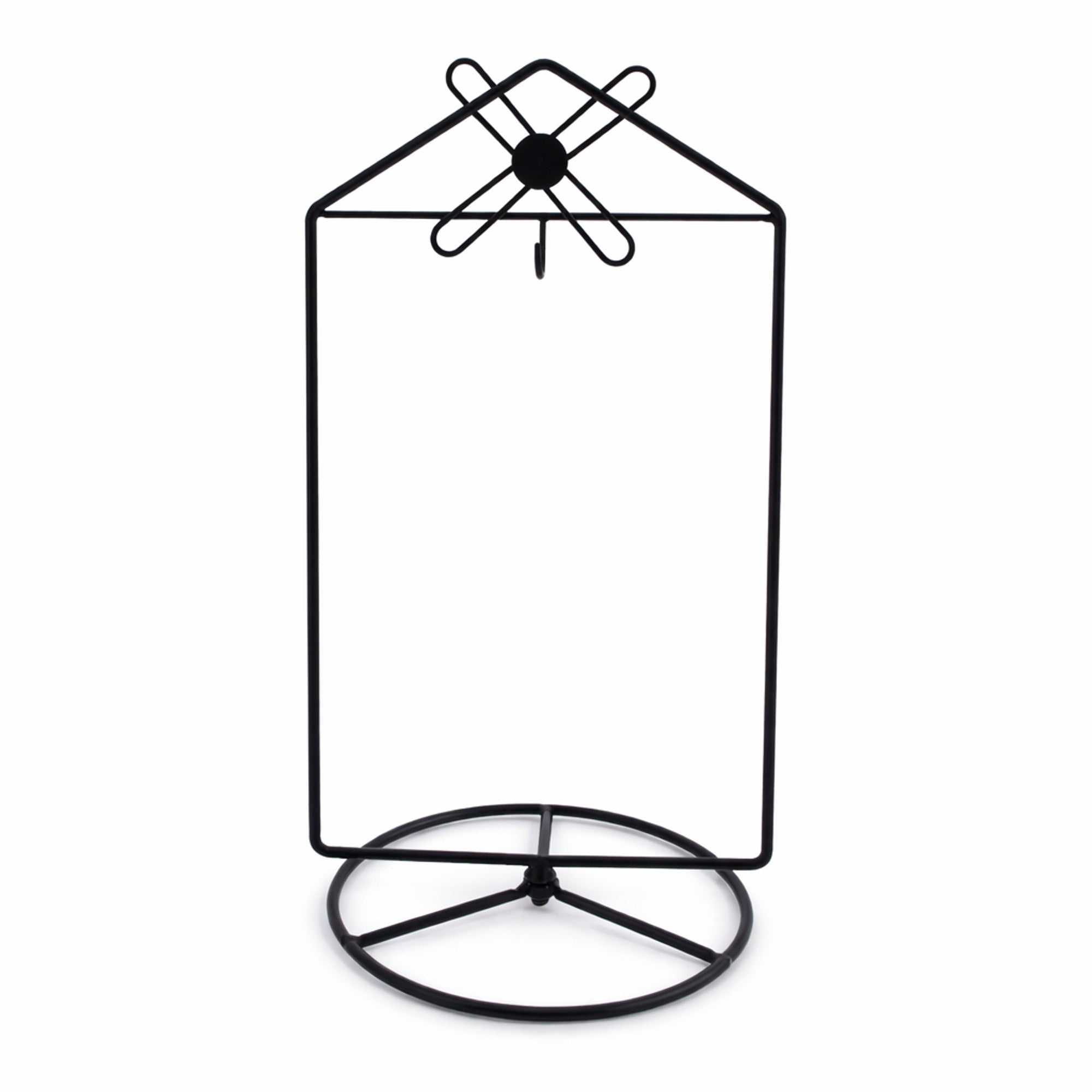 Black Windmill Roof House Hanging Photo Picture Frame and Metal Ornament Stand 10.15 Inches Ornament Stands La Vie Bien Black Windmill Roof House Hanging Photo Picture Frame and Metal Ornament Stand 10.15 Inches