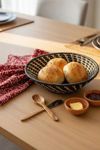 Large Black White Woven African Basket by Reflektion Design