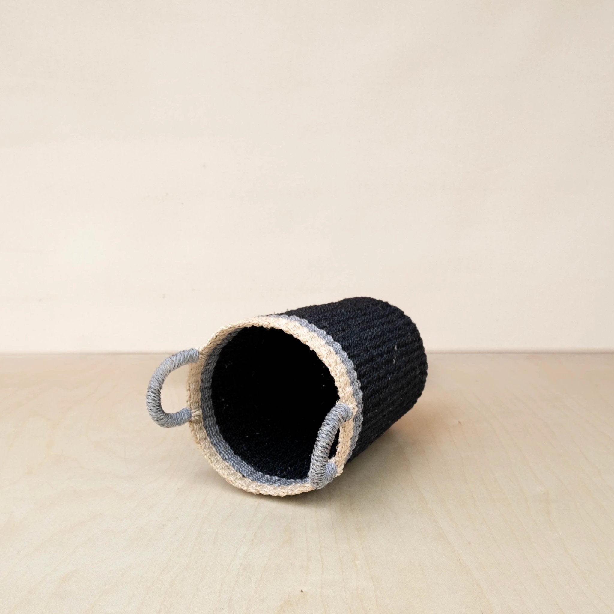 Black Woven Basket Vase - Weave Basket | LIKHÂ by LIKHÂ