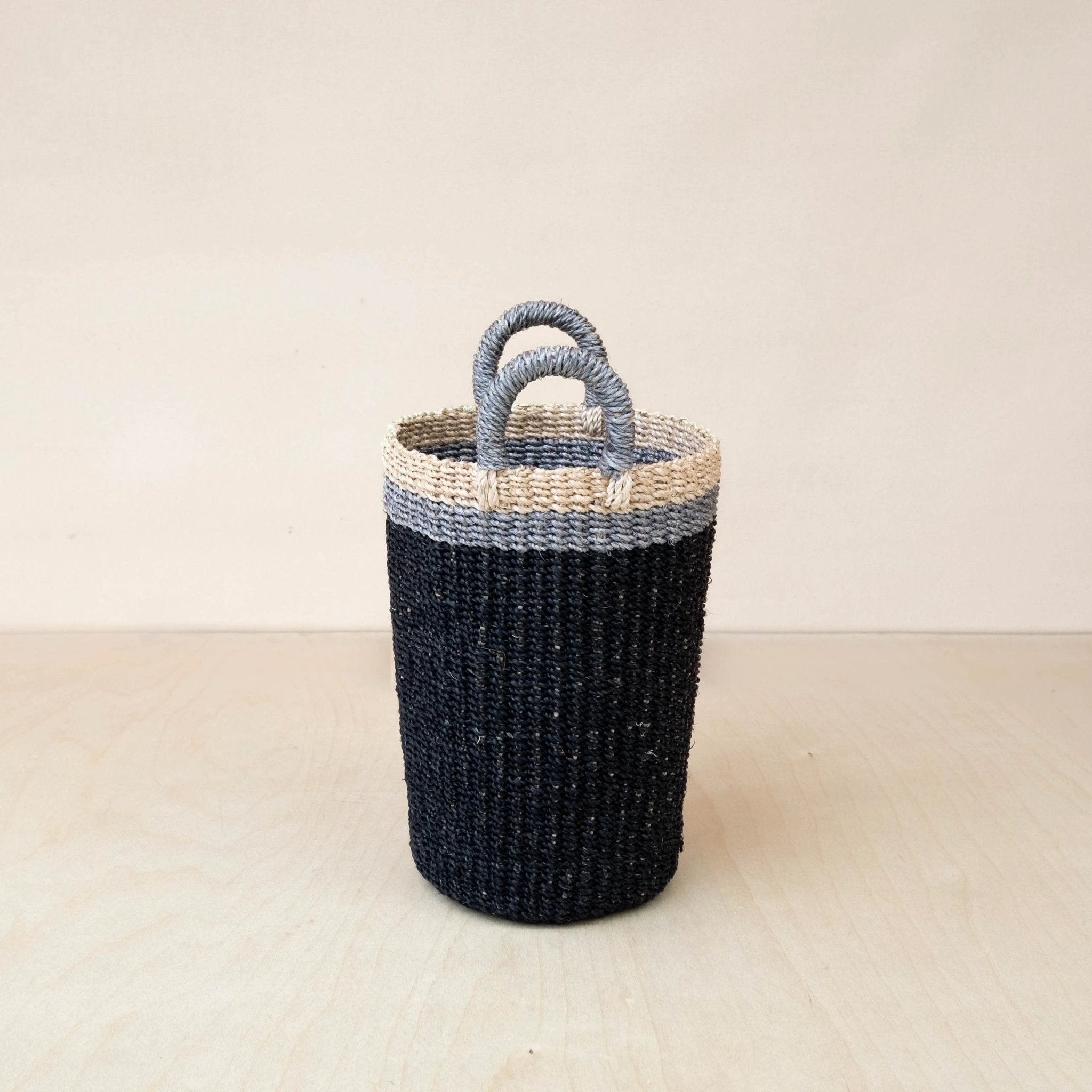 Black Woven Basket Vase - Weave Basket | LIKHÂ by LIKHÂ
