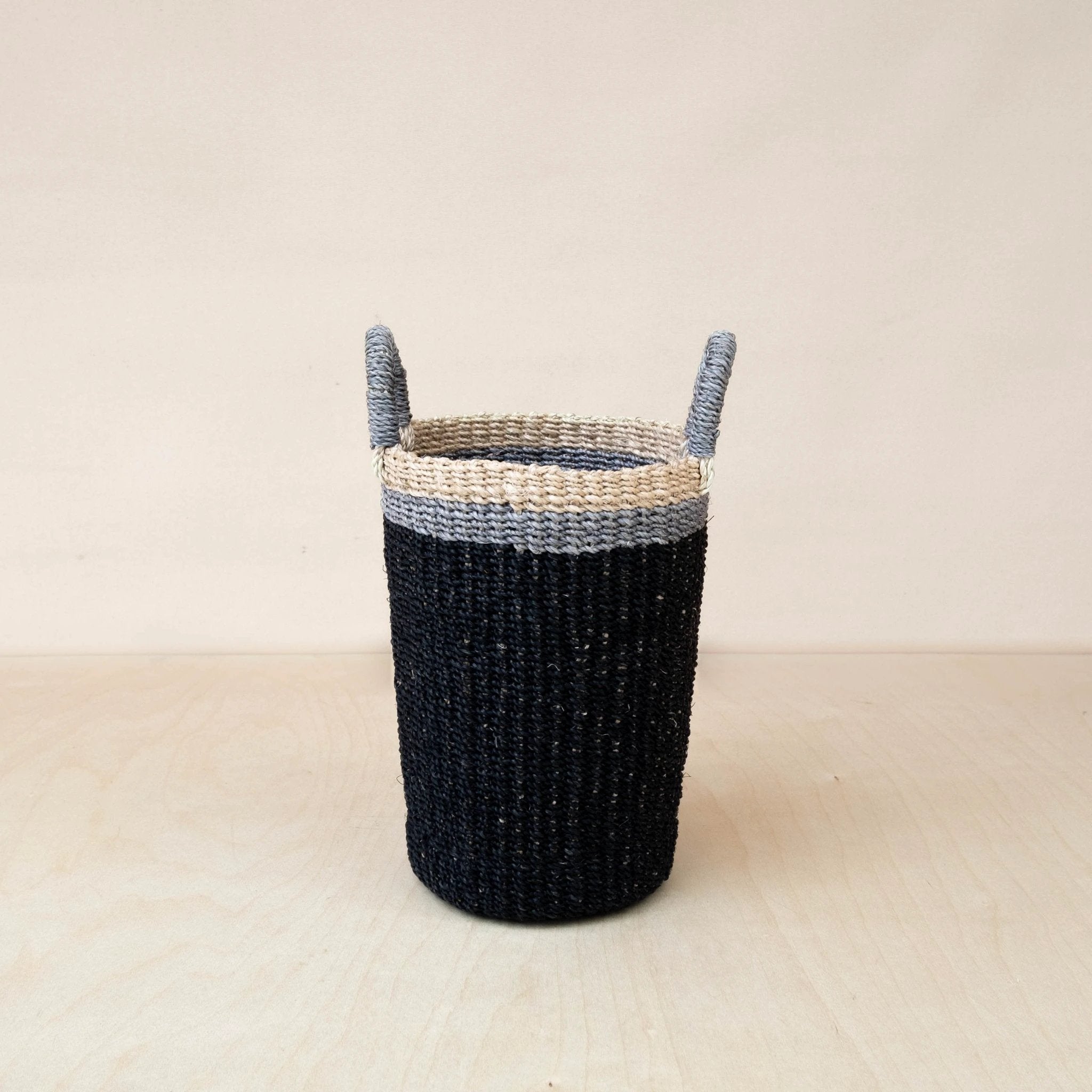 Black Woven Basket Vase - Weave Basket | LIKHÂ by LIKHÂ