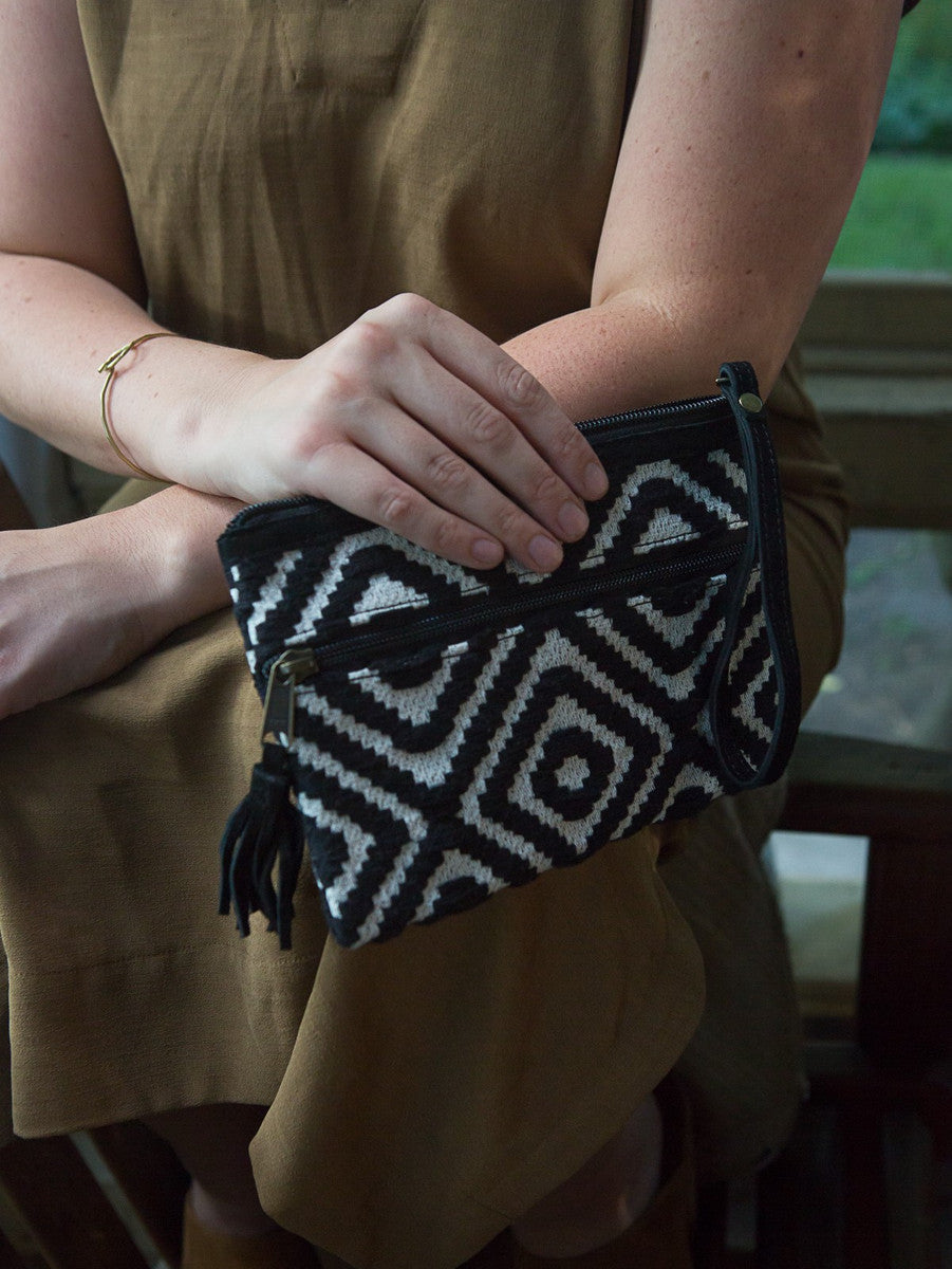 Meander Cotton Clutch